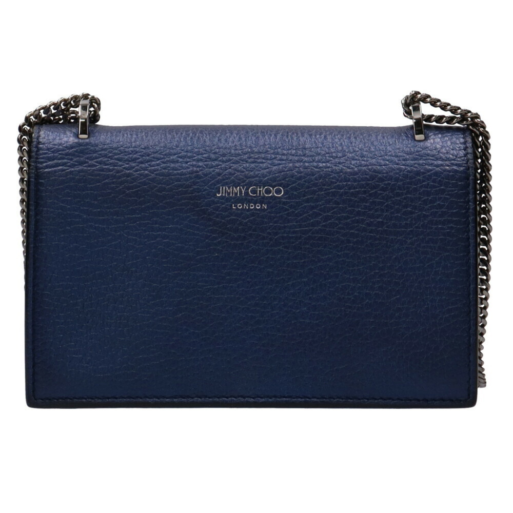 Jimmy Choo JIMMY CHOO Sophia Studs Shoulder Bag Leather Navy Women's - Picture 3 of 11